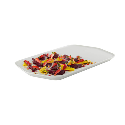 Rosseto MEL024 20.31" x 12.31" White Rectangular Melamine Forme Tray (3 per Case)