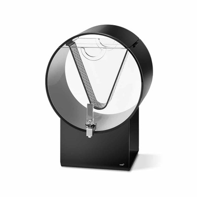 Rosseto LD183 5 Gal. Black Acrylic Barrel Lucid Beverage Dispenser