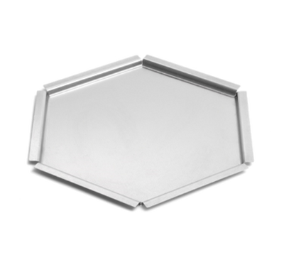 Rosseto SM119 14" Dia. x 1.5" H Stainless Steel Hexagonal Textured Small Honeycomb Tray