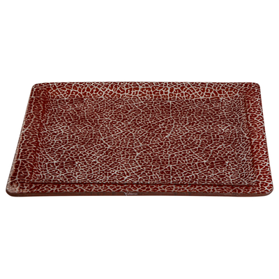 Rosseto GLS044C Cognac Round Foglia Platter