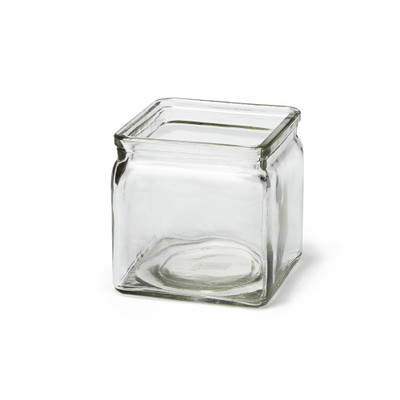 Rosseto GLS024 24 Oz. Clear Glass Square Jar (Set of 3)