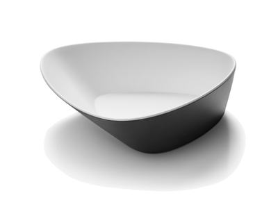 Rosseto MEL010 80 Oz. Black Melamine Triangle Bowl