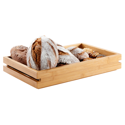 Rosseto BD135 Natural Finish Bamboo Double Medium Rectangular Natura Tray