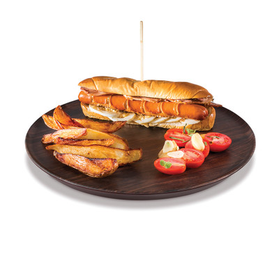 Rosseto MEL029 13.31" Dia. Walnut Round Melamine Forme Tray (3 per Case)