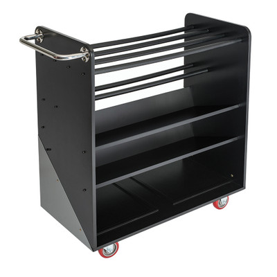 Rosseto SM132 42" W Solid Shelves with Handle Skycap Transportation Cart