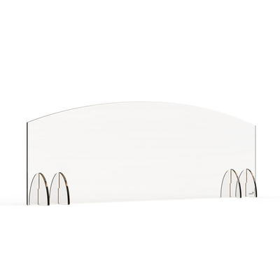 Rosseto AG005 48" W x 15.5" H Clear Acrylic Avant Guarde Sneeze Guard or Health Safety Shield
