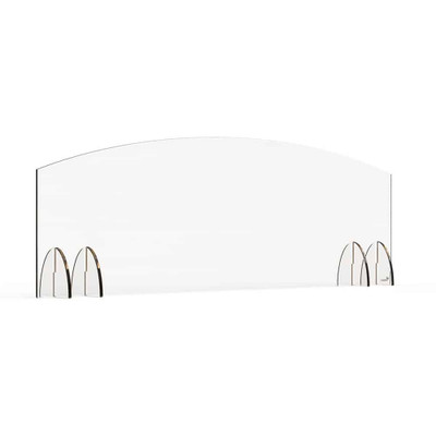 Rosseto AG005 48" W x 15.5" H Clear Acrylic Avant Guarde Sneeze Guard or Health Safety Shield
