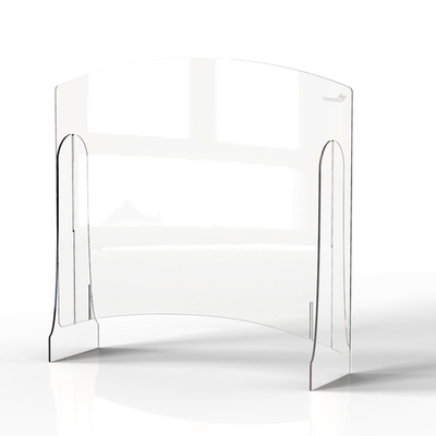Rosseto AG022 36" W x 33.5" H Clear Acrylic Avant Guarde Shield + Serve Sneeze Guard with Adjustable Pass-Through