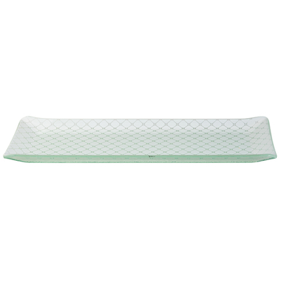 Rosseto GLS028W 22.5" W x 7.9" D White Glass Rectangular Zenith Tray