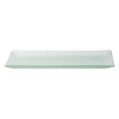 Rosseto GLS028W 22.5" W x 7.9" D White Glass Rectangular Zenith Tray