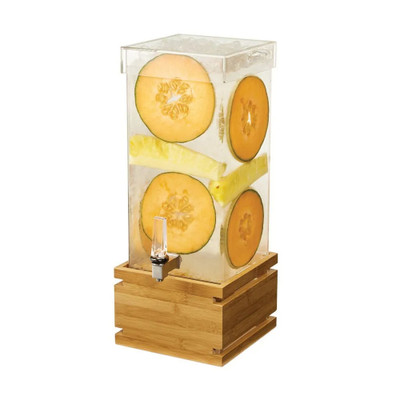 Rosseto LD180 4 Gal. Clear Acrylic Square Beverage Dispenser