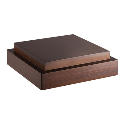 Rosseto BP012 9.25" W x 9.25" D x 2.75" H Dark Finish Bamboo Base for 30" Multi-Level Riser