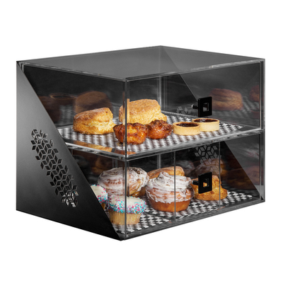Rosseto BD144 18" W x 12" D x 13" H Black Steel Base Countertop Mosaic Bakery Display Case