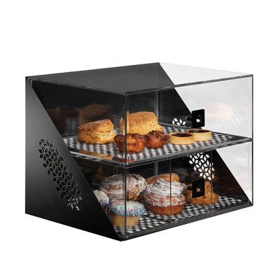 Rosseto BD144 18" W x 12" D x 13" H Black Steel Base Countertop Mosaic Bakery Display Case