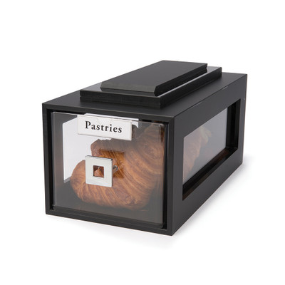 Rosseto BD111 8" L x 14.75" x 7.5" H Black Small Building Block Bakery Drawer