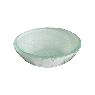 Rosseto GLS053W 4.1" W x 1.2" H White Handmade Glass Round Zenith Mini Bowl (12 per Set)
