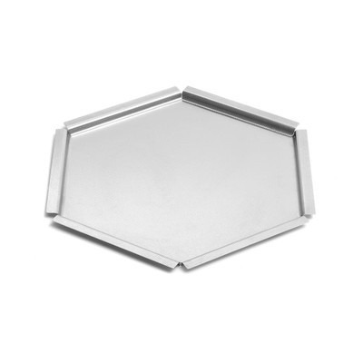 Rosseto SM120 16" Dia. x 1.5" H Stainless Steel Hexagonal Textured Medium Honeycomb Tray