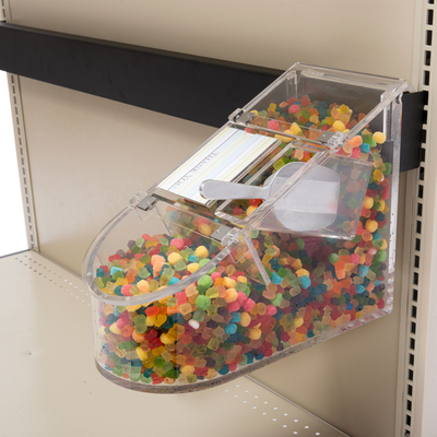 Rosseto GD126 3.5 Gal. Clear Rectangular Plexiglass BULKshop Scoop Bin