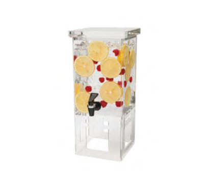 Rosseto LD106 1 Gal. Clear Acrylic Square Beverage Dispenser