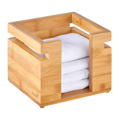 Rosseto SB107 Natural Finish Bamboo Square Natura Napkin Holder