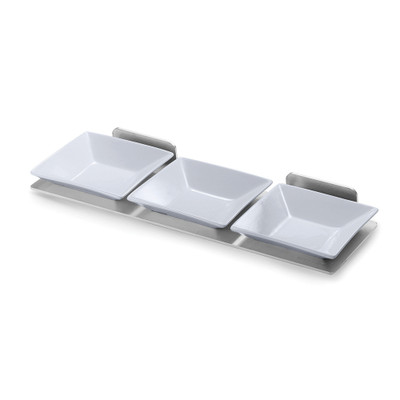 Rosseto SM215 14" L x 4.5" W x 2" H Modular Stainless Steel Frame Spice Shelf
