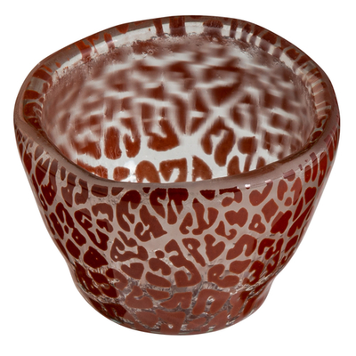Rosseto GLS052C 3.3" W x 2.8" H Cognac Handmade Glass Round Foglia Mini Bowl (12 per Set)
