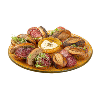 Rosseto GLS038M Mustard Round Foglia Platter