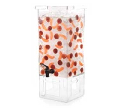 Rosseto LD128 4 Gal. Clear Acrylic Square Beverage Dispenser