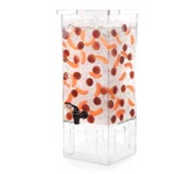 Rosseto LD128 4 Gal. Clear Acrylic Square Beverage Dispenser