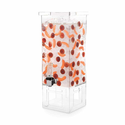 Rosseto LD128 4 Gal. Clear Acrylic Square Beverage Dispenser