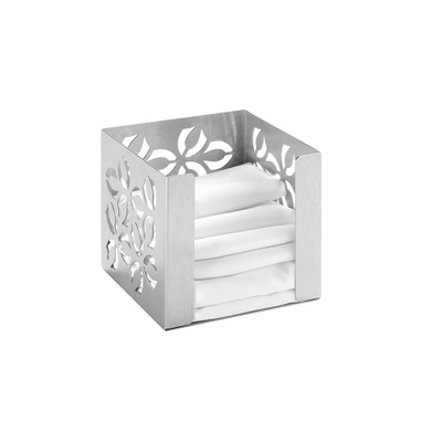 Rosseto SM262 Brushed Finish Stainless Steel Square Iris Napkin Holder