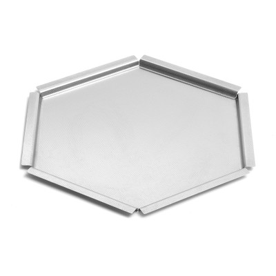 Rosseto SM121 18" Dia. x 1.5" H Stainless Steel Hexagonal Textured Large Honeycomb Tray