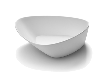 Rosseto MEL020 80 Oz. White Melamine Triangular Bowl