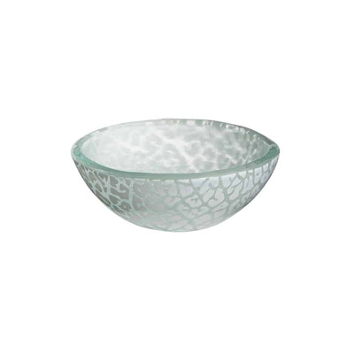 Rosseto GLS056W 3.5" W x 1.4" H White Handmade Glass Round Foglia Mini Bowl (12 per Set)