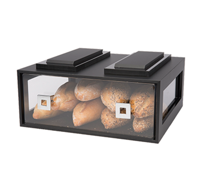 Rosseto BD110 16" L x 14.75" x 7.5" H Black Rectangular Large Building Block Bakery Drawer