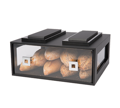 Rosseto BD110 16" L x 14.75" x 7.5" H Black Rectangular Large Building Block Bakery Drawer