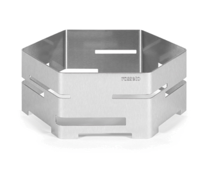 Rosseto SM117 16" W Silver Stainless Steel Hexagonal Stackable Honeycomb Riser