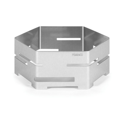 Rosseto SM117 16" W Silver Stainless Steel Hexagonal Stackable Honeycomb Riser