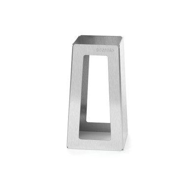 Rosseto SM151 5" W Silver Stainless Steel Trapezoid with Protective Coating Pyramid Riser