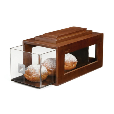 Rosseto BD149 8" W x 14.8" D x 7.8" H Bamboo Dark Finish Small Natura Nite Bakery Box