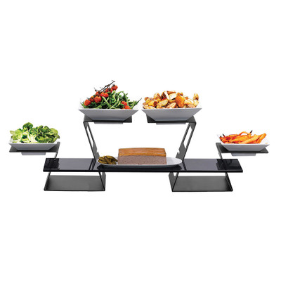 Rosseto SK034 7 Piece Black Metal Square Swan Riser Starter Kit