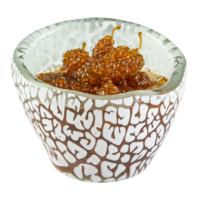 Rosseto GLS052W 3.3" W x 2.8" H White Handmade Glass Round Foglia Mini Bowl (12 per Set)