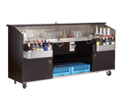 Advance Tabco R-8-B 95.75" W Black Finish Stainless Steel Interior Portable Bar
