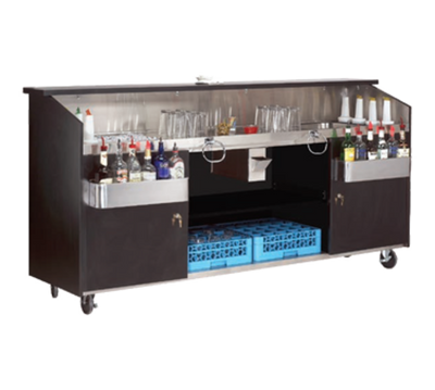 Advance Tabco R-8-B 95.75" W Black Finish Stainless Steel Interior Portable Bar
