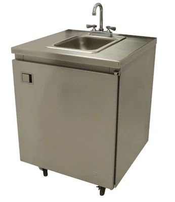 Advance Tabco SHK-MSC-26CH 26" W Stainless Steel Self-Contained Mobile Hand Sink