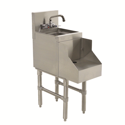 Advance Tabco PRRS-19-18 18" W x 25" D x 36" H Stainless Steel with 7" H Backsplash Prestige Blender Station with Dump Sink