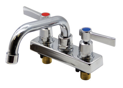 Advance Tabco K-51 4" Centers Chrome Plated Deck Mounted Faucet