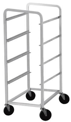 Advance Tabco LR6 6 Lugs All Welded Aluminum Full Height Curved Top Lug Cart