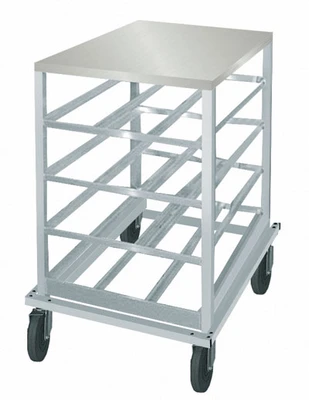 Advance Tabco CRSS10-54 Aluminum with Stainless Steel Top Low-Profile Mobile Designed for Size #10 &amp; #5 Can Rack