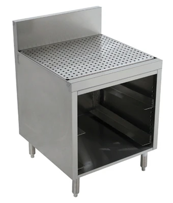 Advance Tabco PRCR-19-24 24" W x 25" D Stainless Steel Drainboard Top Prestige Underbar Glass Rack Storage Unit